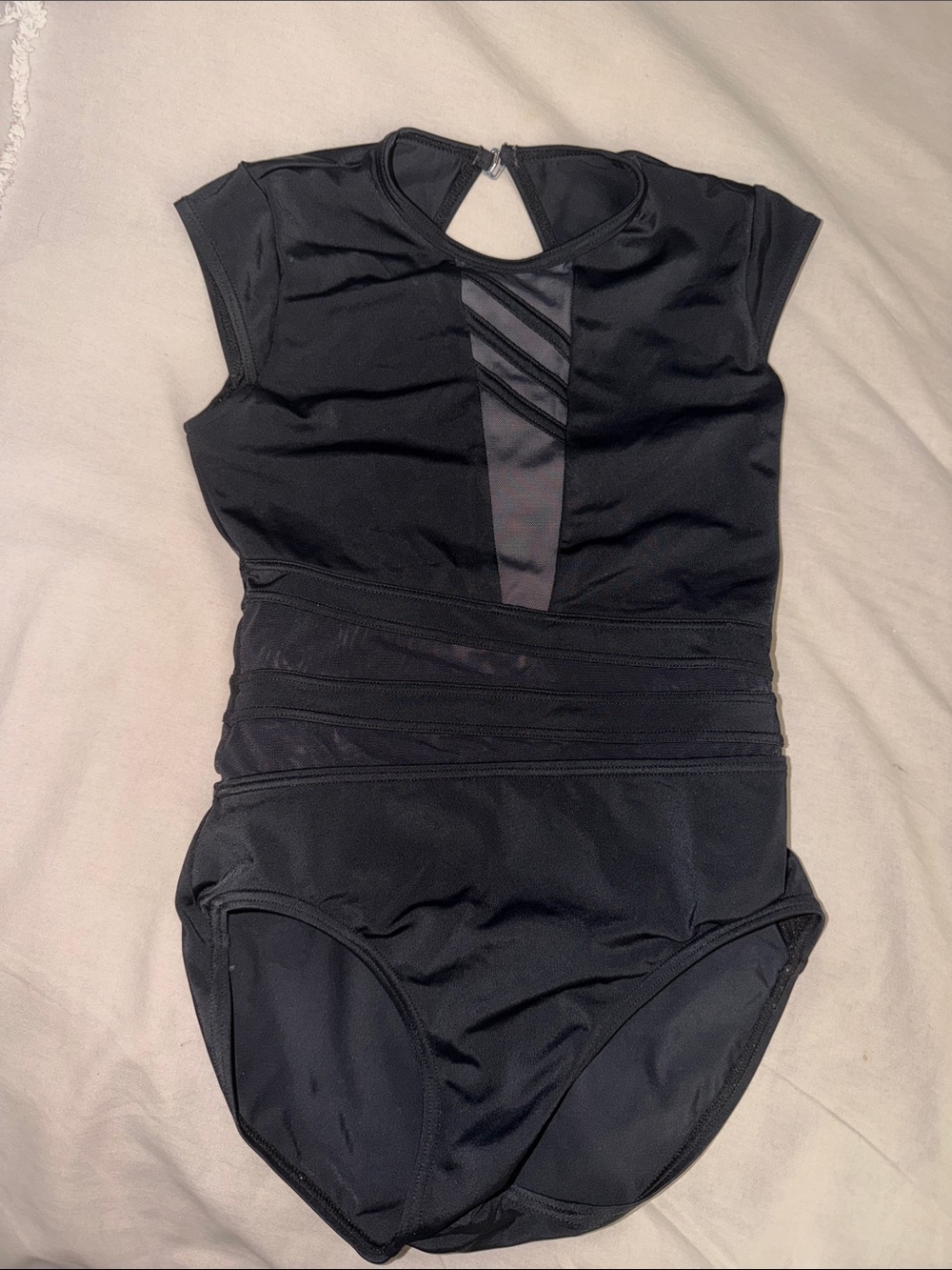 BAlera Black Mesh Panel leotard